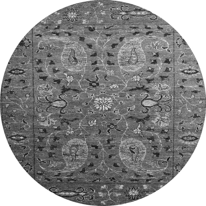 Machine Washable Persian Gray Traditional Rug, wshtr1681gry