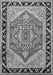 Serging Thickness of Machine Washable Persian Gray Traditional Rug, wshtr1682gry