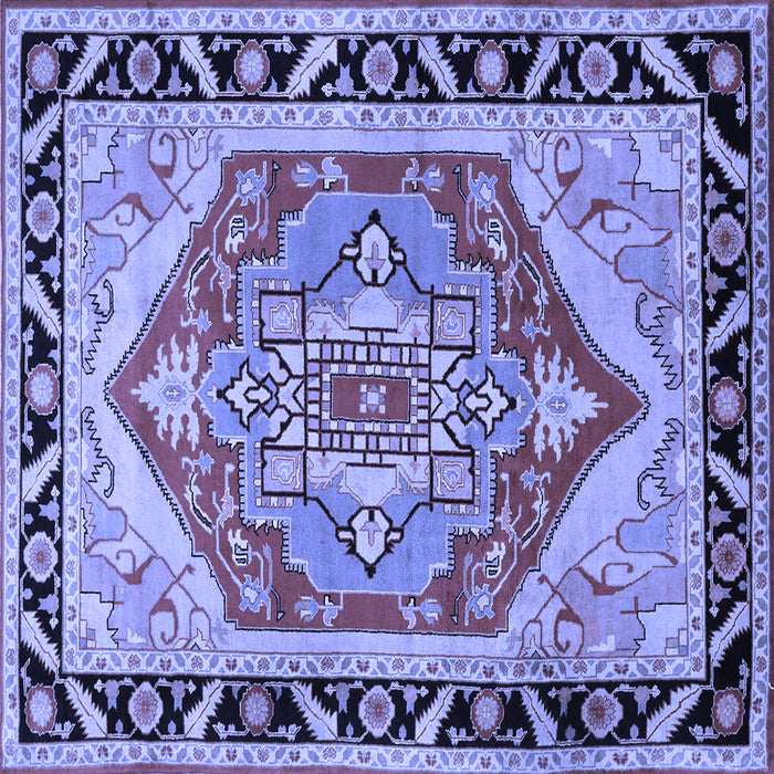 Square Persian Blue Traditional Rug, tr1682blu