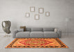 Machine Washable Persian Orange Traditional Area Rugs in a Living Room, wshtr1682org