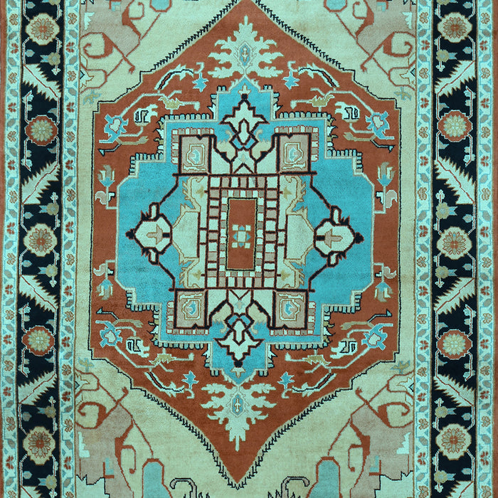 Machine Washable Persian Light Blue Traditional Rug, wshtr1682lblu