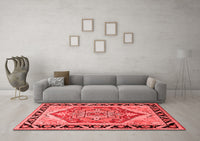 Machine Washable Persian Red Traditional Rug, wshtr1682red