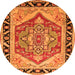 Square Persian Orange Traditional Rug, tr1682org