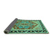 Sideview of Persian Turquoise Traditional Rug, tr1682turq