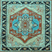 Square Persian Light Blue Traditional Rug, tr1682lblu