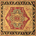 Square Persian Brown Traditional Rug, tr1682brn