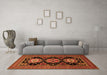 Machine Washable Persian Orange Traditional Area Rugs in a Living Room, wshtr1683org