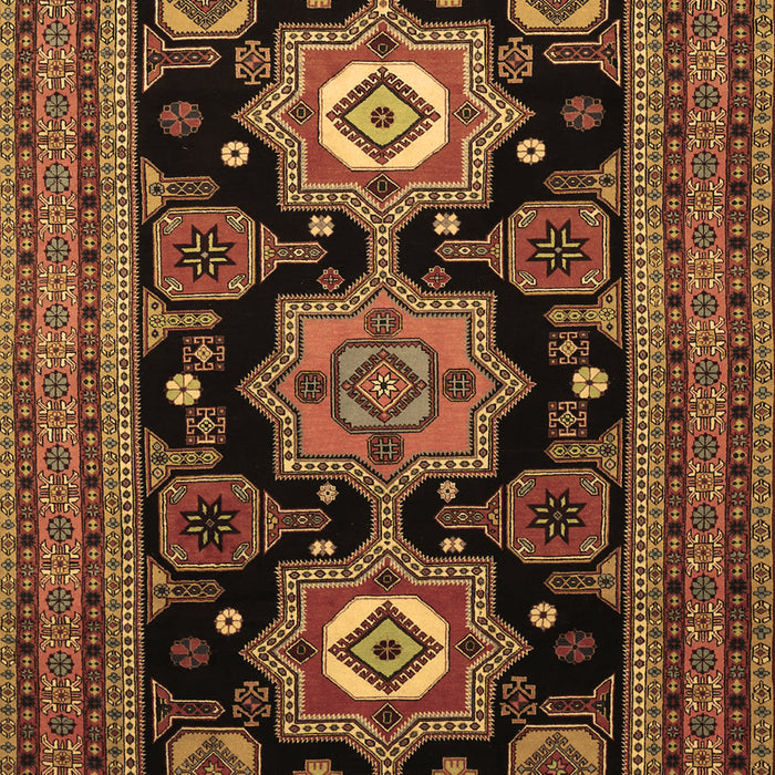 Machine Washable Persian Brown Traditional Rug, wshtr1683brn