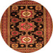 Square Persian Orange Traditional Rug, tr1683org