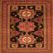 Serging Thickness of Persian Orange Traditional Rug, tr1683org