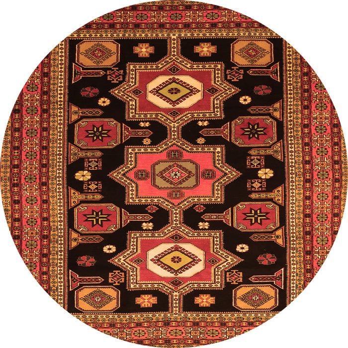 Machine Washable Persian Orange Traditional Area Rugs, wshtr1683org