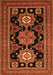 Serging Thickness of Machine Washable Persian Orange Traditional Area Rugs, wshtr1683org