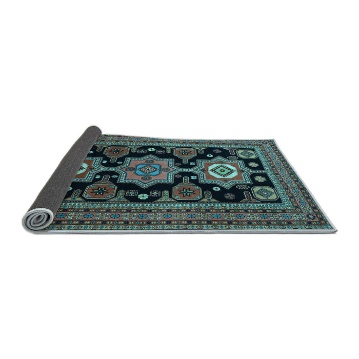 Sideview of Persian Light Blue Traditional Rug, tr1683lblu