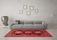 Machine Washable Persian Red Traditional Rug, wshtr1683red