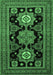 Machine Washable Persian Emerald Green Traditional Area Rugs, wshtr1683emgrn