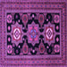Square Persian Purple Traditional Rug, tr1683pur