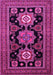 Machine Washable Persian Pink Traditional Rug, wshtr1683pnk