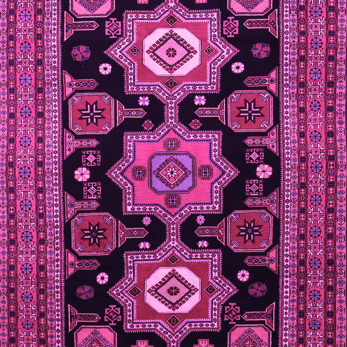Machine Washable Persian Pink Traditional Rug, wshtr1683pnk