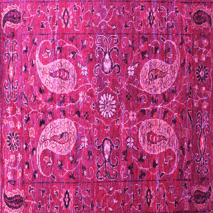 Square Persian Pink Traditional Rug, tr1684pnk