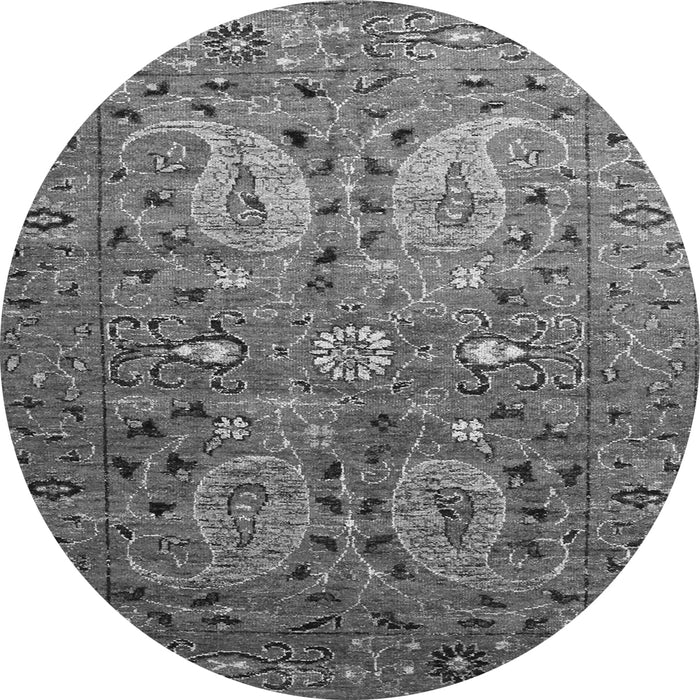 Square Persian Gray Traditional Rug, tr1684gry