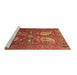 Sideview of Machine Washable Persian Brown Traditional Rug, wshtr1684brn