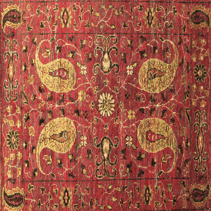 Square Machine Washable Persian Brown Traditional Rug, wshtr1684brn