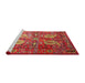 Sideview of Machine Washable Traditional Red Rug, wshtr1685