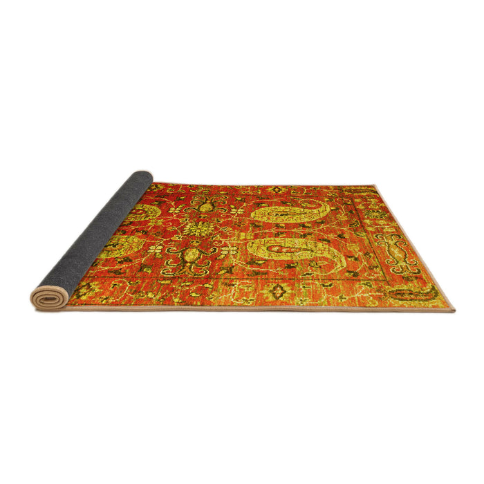 Sideview of Persian Yellow Traditional Rug, tr1685yw