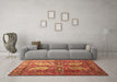 Machine Washable Persian Brown Traditional Rug in a Living Room,, wshtr1685brn