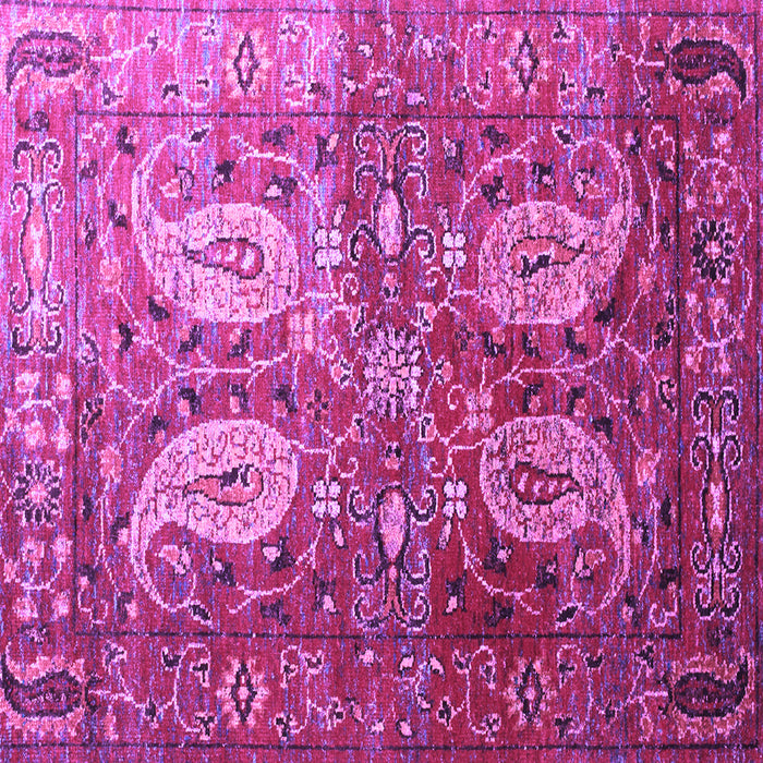 Square Persian Purple Traditional Rug, tr1685pur