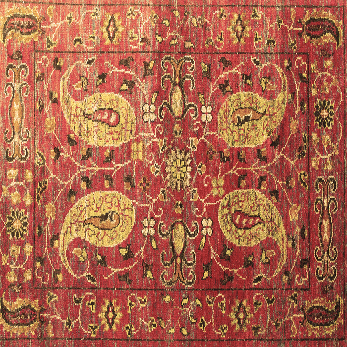 Square Persian Brown Traditional Rug, tr1685brn