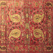 Square Persian Brown Traditional Rug, tr1685brn