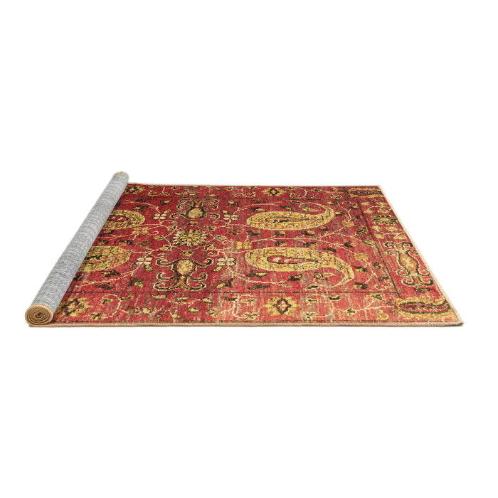 Sideview of Machine Washable Persian Brown Traditional Rug, wshtr1685brn