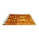 Sideview of Machine Washable Persian Yellow Traditional Rug, wshtr1685yw