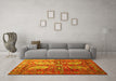 Machine Washable Persian Yellow Traditional Rug in a Living Room, wshtr1685yw