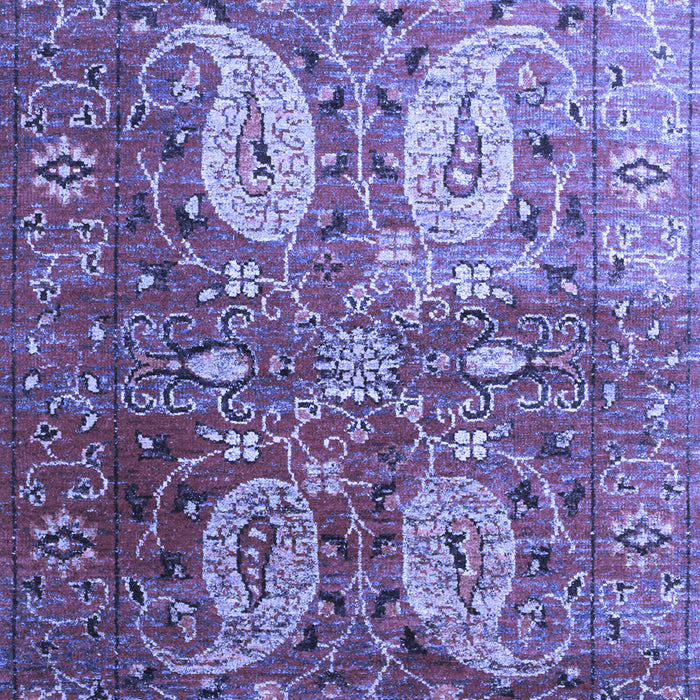 Machine Washable Persian Blue Traditional Rug, wshtr1685blu