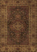 Machine Washable Persian Brown Traditional Rug, wshtr1686brn