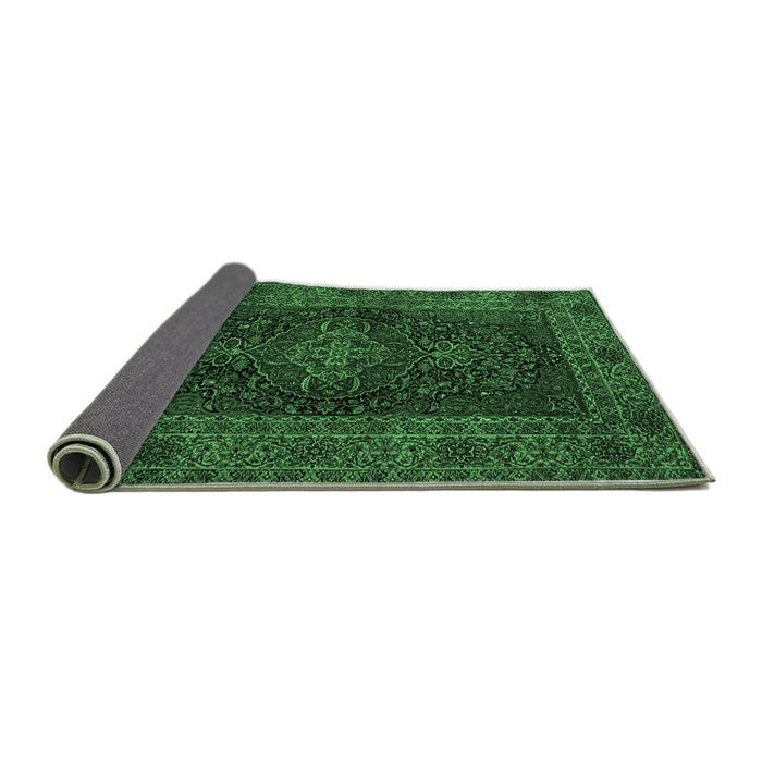Sideview of Persian Emerald Green Traditional Rug, tr1686emgrn