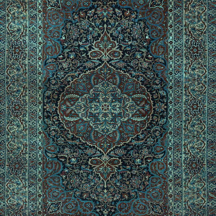 Machine Washable Persian Light Blue Traditional Rug, wshtr1686lblu