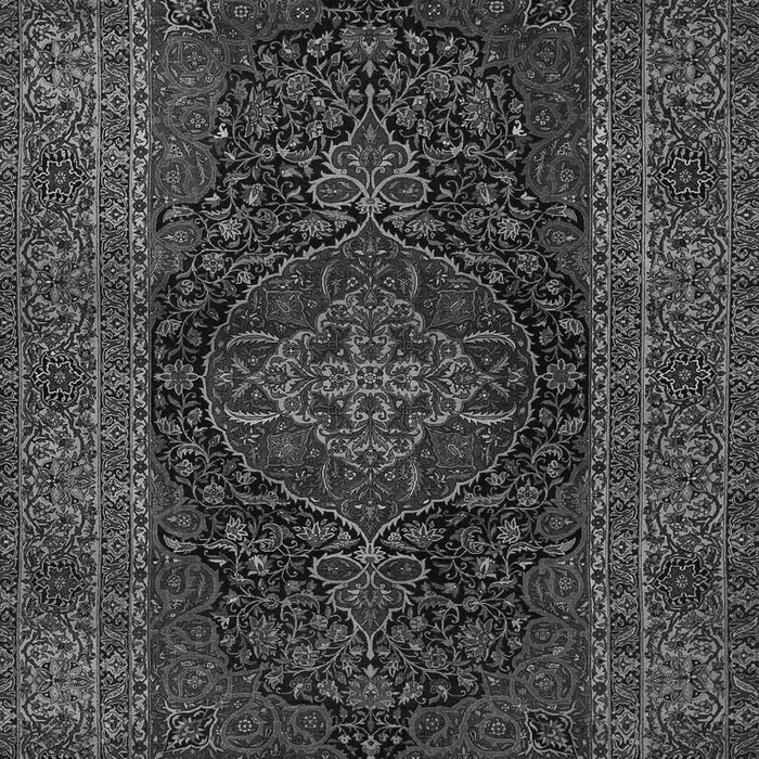 Serging Thickness of Machine Washable Persian Gray Traditional Rug, wshtr1686gry