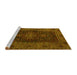 Sideview of Machine Washable Persian Yellow Traditional Rug, wshtr1686yw