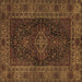 Square Machine Washable Persian Brown Traditional Rug, wshtr1686brn