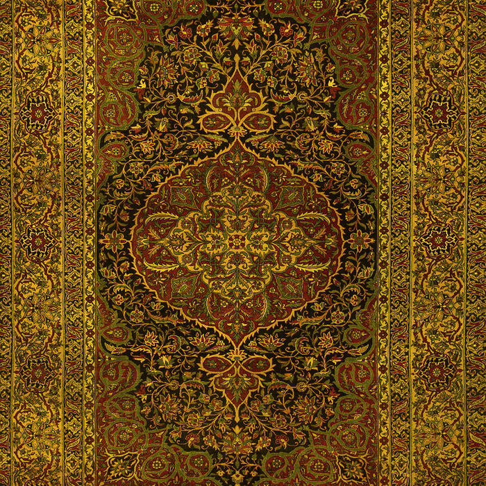 Machine Washable Persian Yellow Traditional Rug, wshtr1686yw