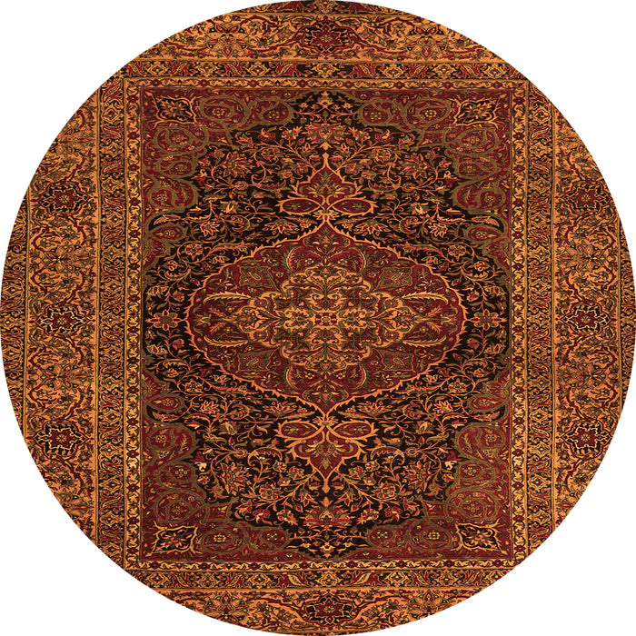Machine Washable Persian Orange Traditional Area Rugs, wshtr1686org
