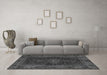 Machine Washable Persian Gray Traditional Rug in a Living Room,, wshtr1686gry