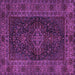 Square Persian Purple Traditional Rug, tr1686pur
