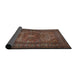 Sideview of Traditional Dark Almond Brown Medallion Rug, tr1687