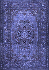 Medallion Blue Traditional Rug, tr1687blu