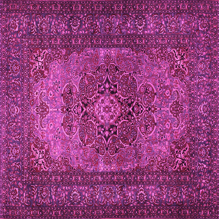 Square Medallion Pink Traditional Rug, tr1687pnk