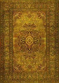 Medallion Yellow Traditional Rug, tr1687yw